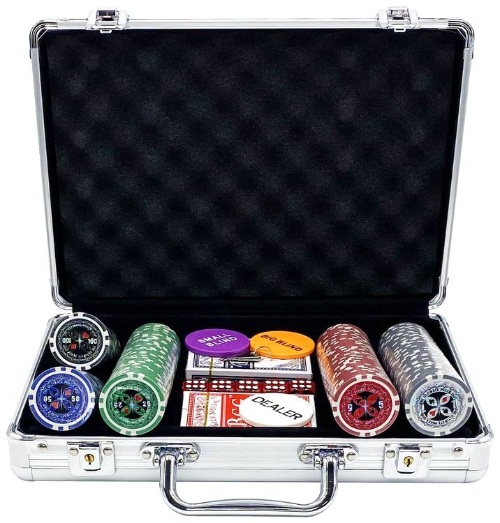 Покерный набор Ultimate, 200 фишек, 11,5 г с номиналом в чемодане — картинка 2