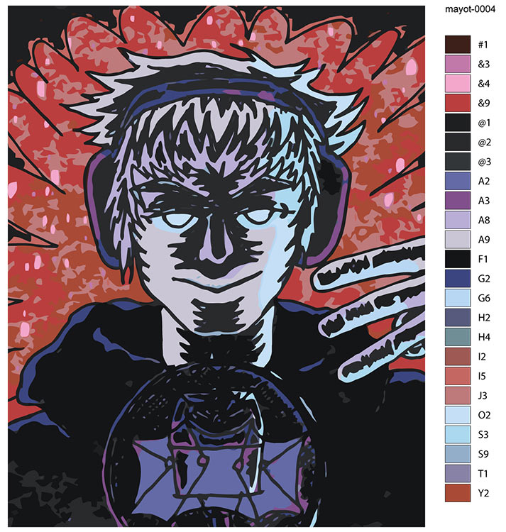 Картина по номерам «Mayot Майот Моет: альбом Заправка Кид 3» — картинка 2