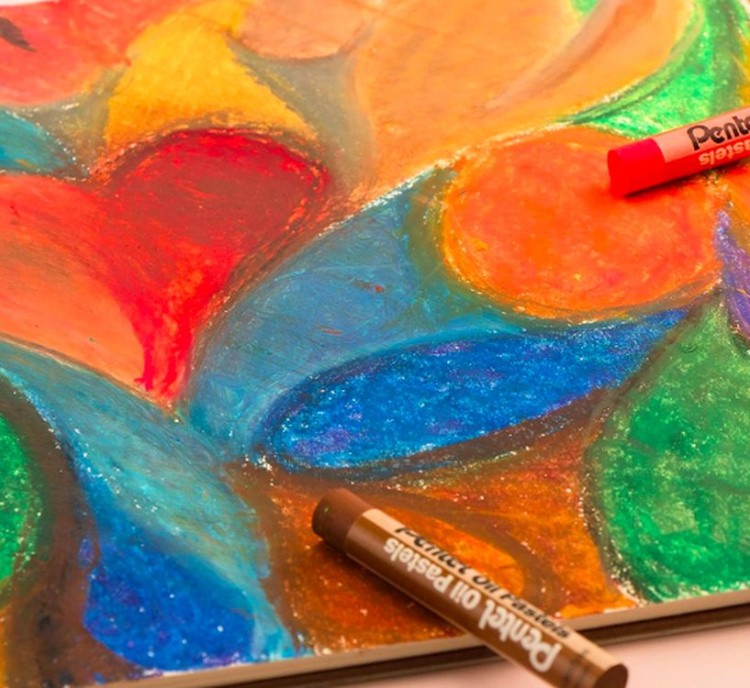 Пастель масляная Pentel Arts Oil Pastels Large Sticks, 48 цв. — картинка 4