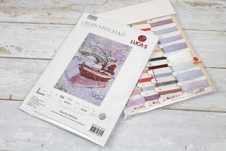 Набор для вышивания «Дед Мороз на рыбалке» — картинка 5