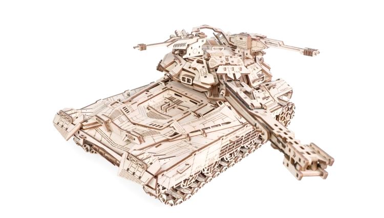 Деревянный конструктор, сборная модель танка Lemmo «Хищник» — картинка 4