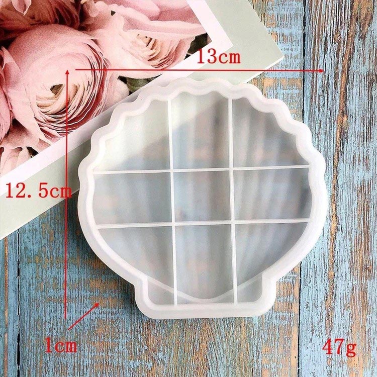 Силиконовый молд - Блюдце ракушка, 13x12см — картинка 3