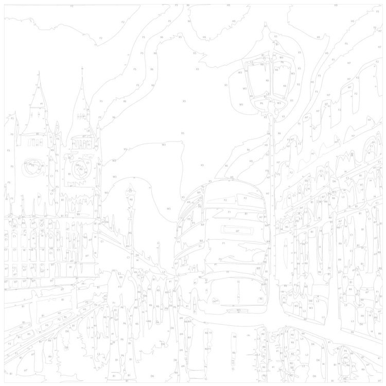 Картина по номерам «Улица Лондона» — картинка 3