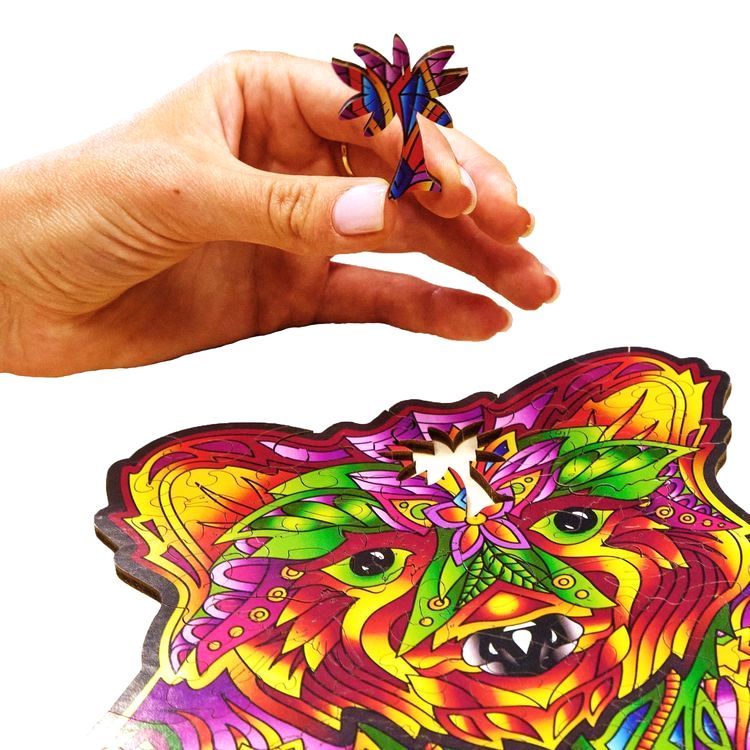 Деревянный пазл Wood Trick «Вдохновленный медведь» — картинка 7