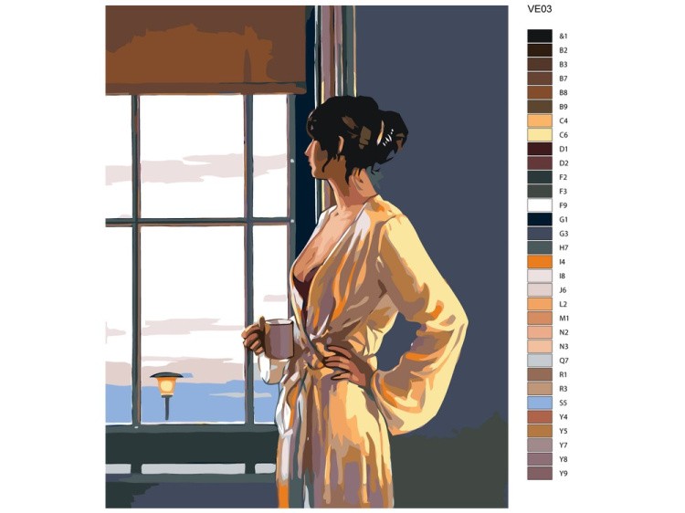 Картина по номерам «Шелковый халатик» — картинка 2