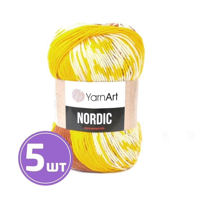 Пряжа YarnArt Nordic (656), мультиколор, 5 шт. по 150 г
