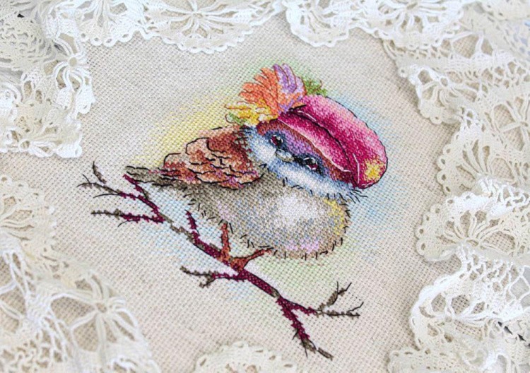 Набор для вышивания «Стильный воробей» — картинка 4