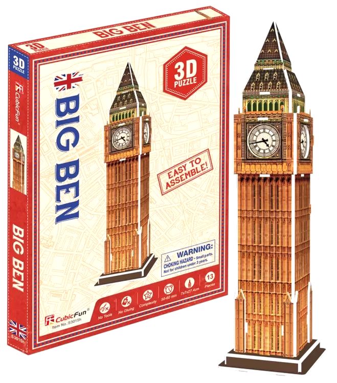 3D пазл CubicFun «Мини-серия. Биг Бен» — картинка 2