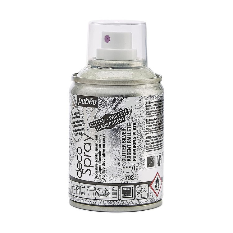 Краска на водной основе decoSpray, 093792 Под серебро с глиттером — картинка 3