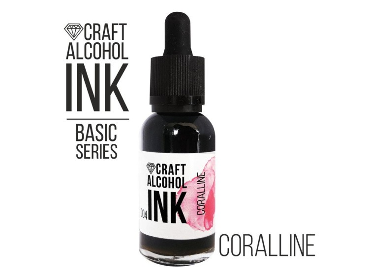 Алкогольные чернила коралловый (Coralline) 30 мл, Craft Alcohol INK