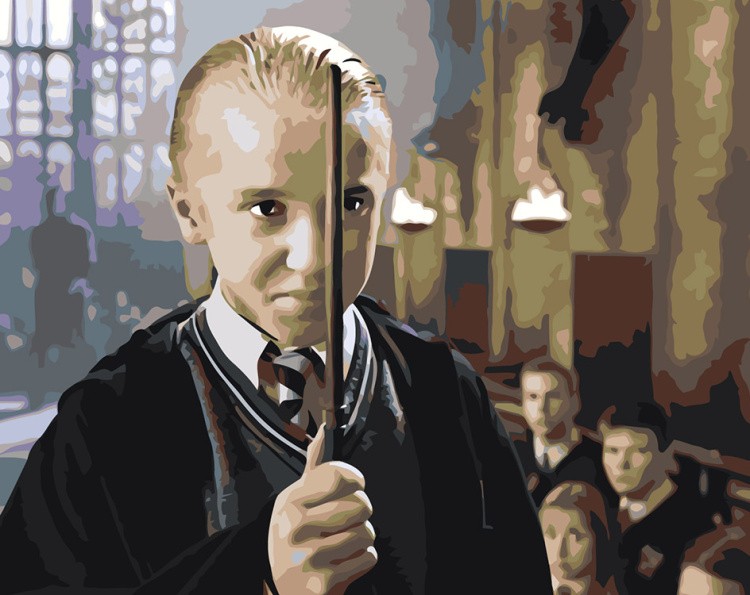 Картина по номерам «Гарри Поттер: Драко Малфой с палочкой»