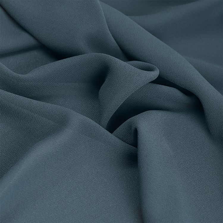 Ткань Креп-шифон, 5 м, ширина 150 см, 105 г/м2, цвет: серый, TBY — картинка 4