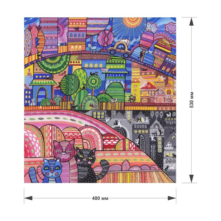 Деревянные пазлы DAVICI «Город котиков» — картинка 2