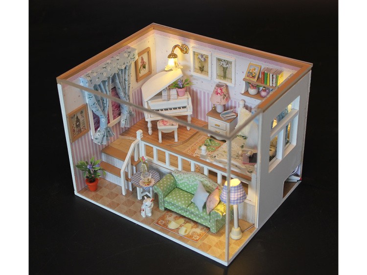 Набор для создания миниатюры (румбокс) «Музыкальная комната» — картинка 3