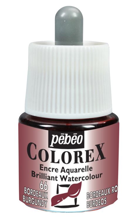 Акварельные чернила Pebeo Colorex (красный бургундский), 45 мл