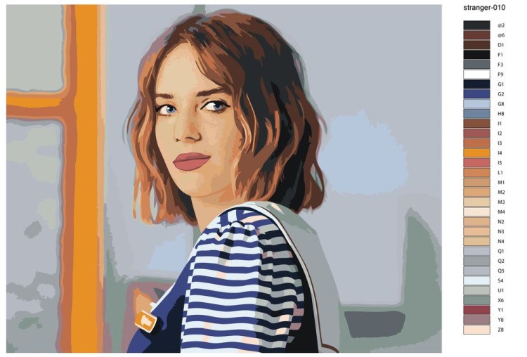 Картина по номерам «Очень странные дела: Робин Бакли - Майя Хоук» — картинка 2