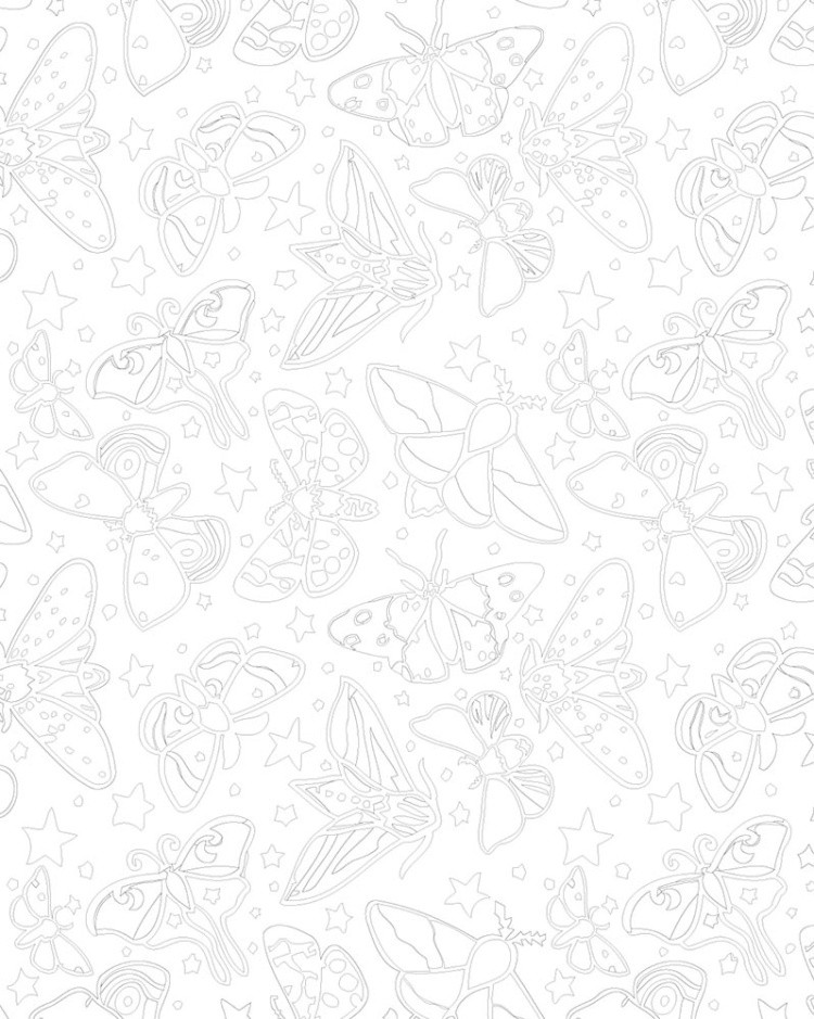 Картина по номерам «Мотыльки и бабочки, паттерн арт 40x50» — картинка 3