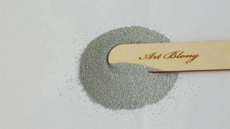 Песок окрашенный серебро Art Blong 150 г, (фракция 0,1-0,6 мм) — картинка 2