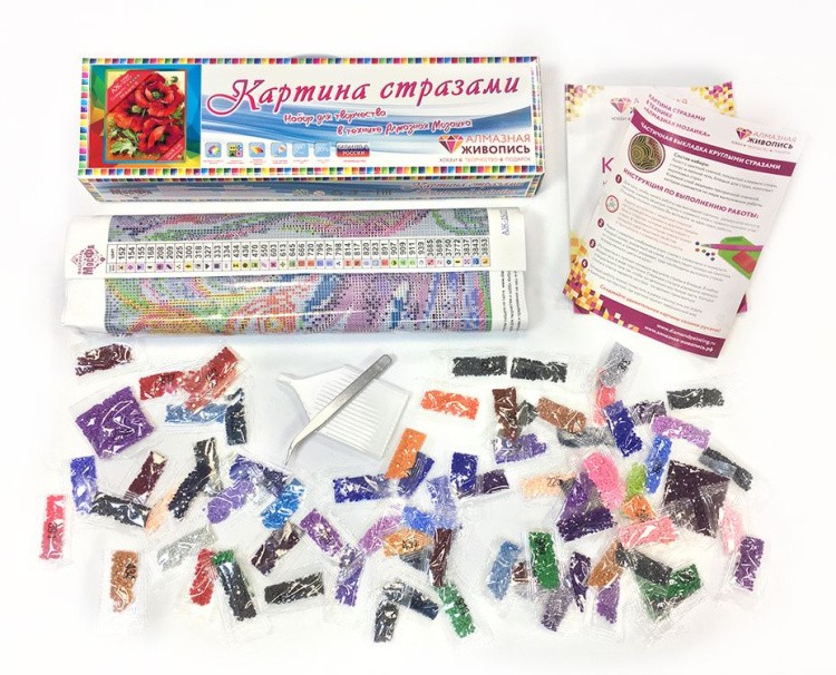 Алмазная вышивка «Маки» — картинка 3