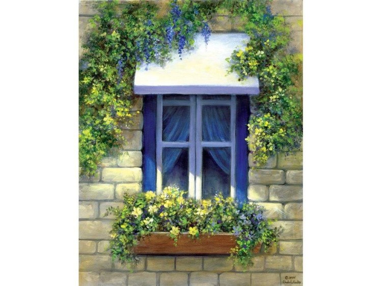 Картина по контурам гризайль «Европейское окно» — картинка 2