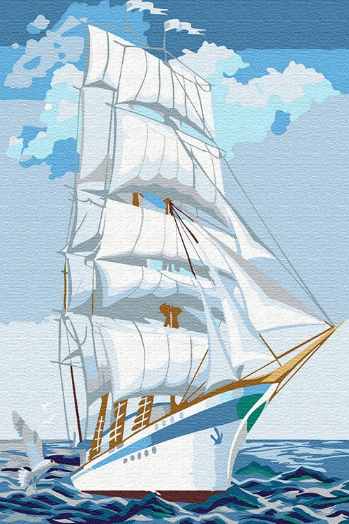 Картина по номерам «На поднятых парусах»