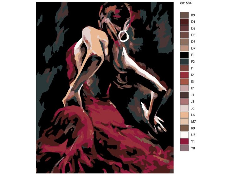 Картина по номерам «Танцующая» — картинка 2