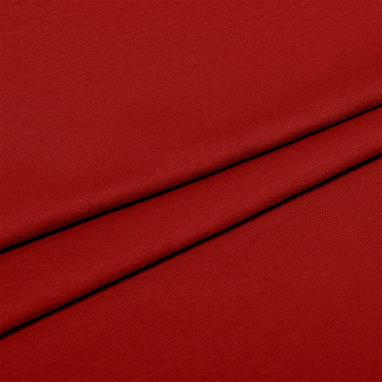 Ткань трикотаж Футер 2х нитка, петля с лайкрой, 10 м x 180 см, 240 г/м², цвет: красный, TBY — картинка 3