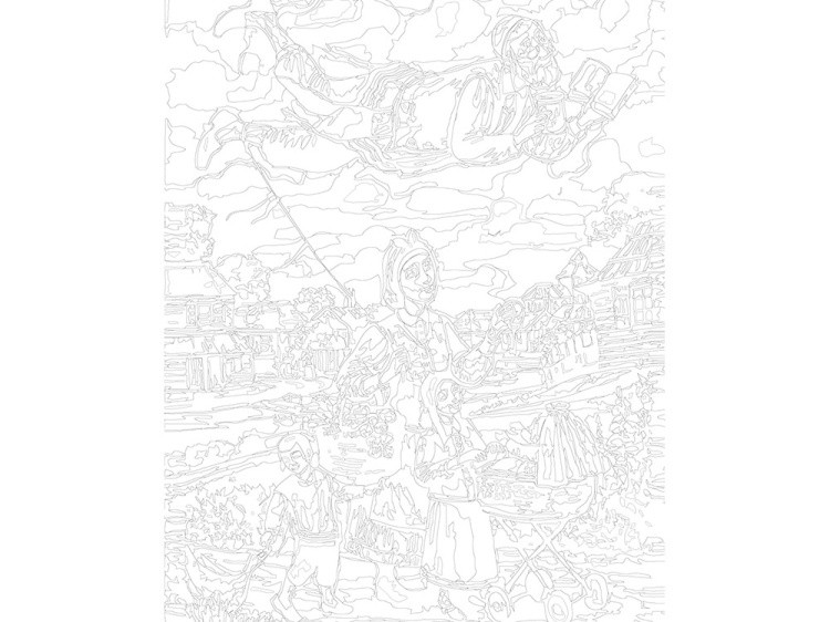 Картина по номерам «Счастливая семья» — картинка 3