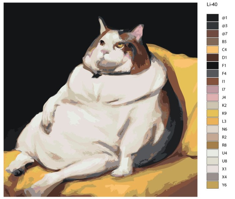 Картина по номерам «Очень толстый кот» — картинка 2