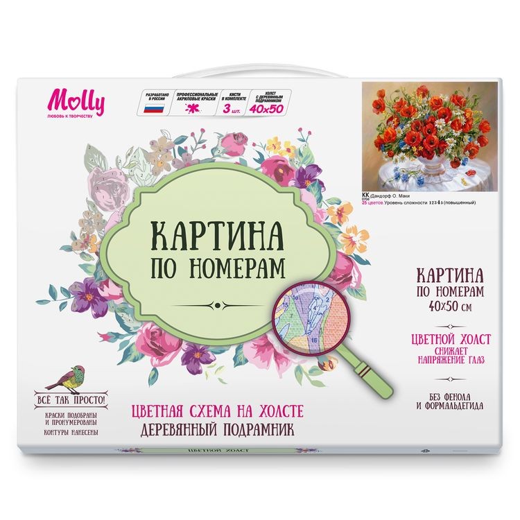 Картина по номерам «Дандорф О. Маки» — картинка 2