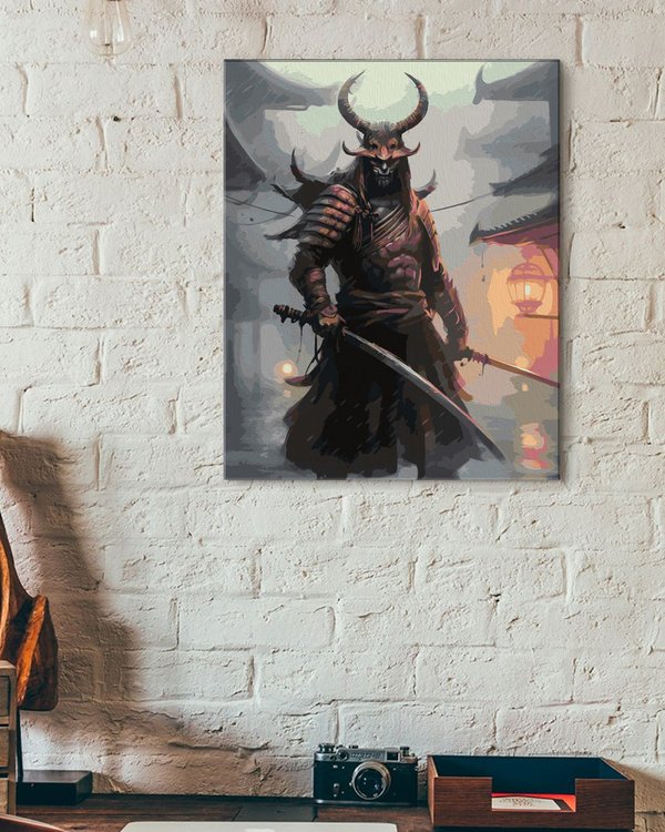 Картина по номерам «Демон-самурай охотник» — картинка 3