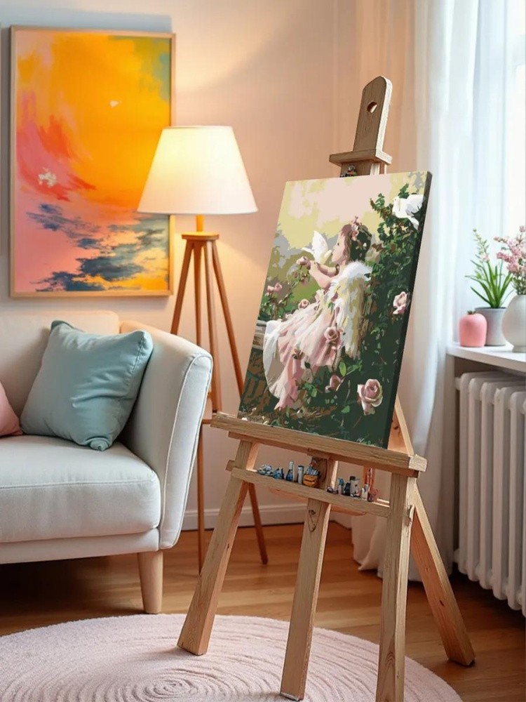 Картина по номерам «Aнгeл с голубями» — картинка 10