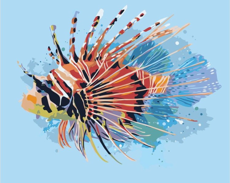 Картина по номерам «Экзотическая рыбка»