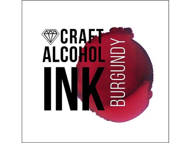 Алкогольные чернила бургунди (Burgundy) 20 мл, Craft Alcohol INK — картинка 2