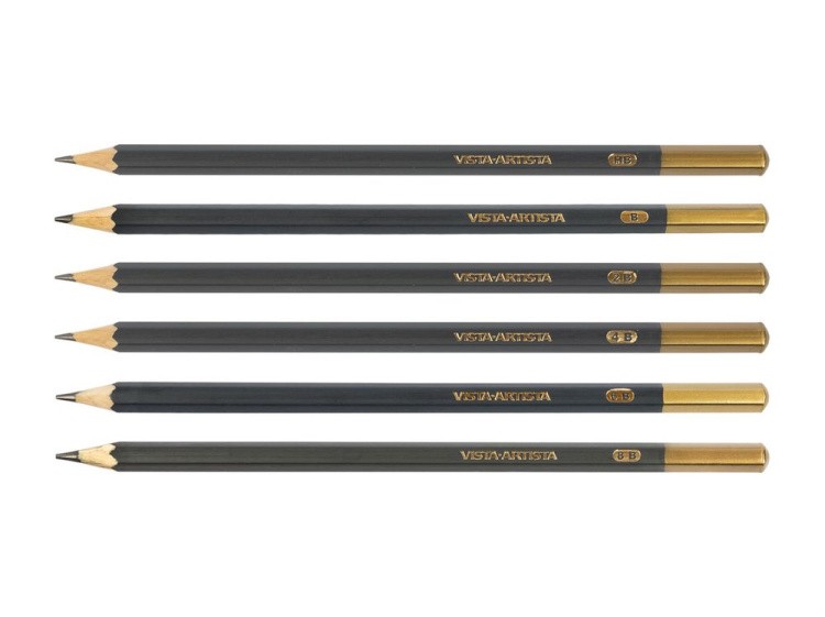 Чернографитные карандаши Vista-Artista ассорти HB-8B, 6 штук — картинка 2