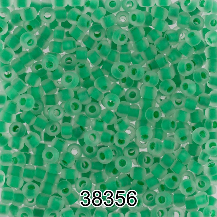 Бисер Чехия круглый 5 10/0, 2,3 мм, 500 г, цвет: 38356 светло-зеленый матовый