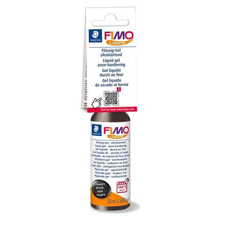 FIMO Liquid декоративный гель для запекания, 50 мл, цвет: черный