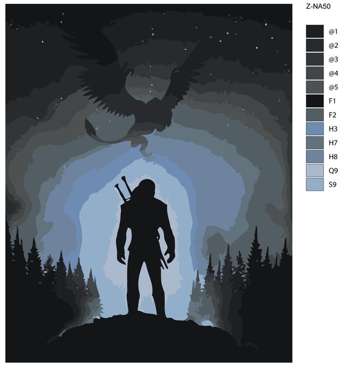 Картина по номерам «Одинокий охотник» — картинка 2