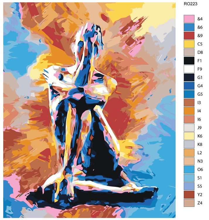 Картина по номерам «Абстрактная девушка» — картинка 2