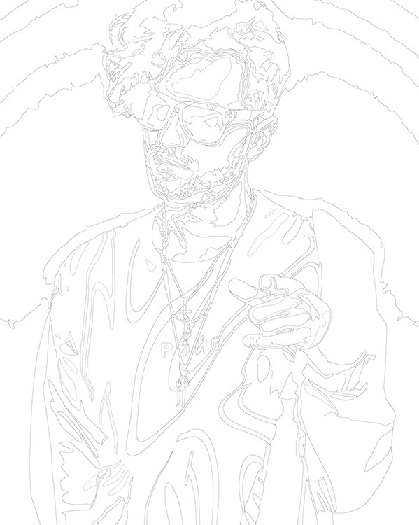 Картина по номерам «Рэпер ЛСП LSP: Олег портрет» — картинка 3