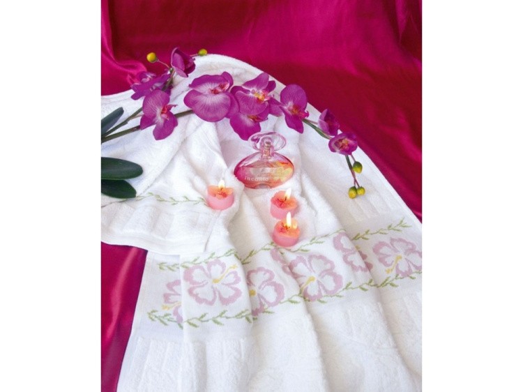 Набор для вышивания «Полотенце «Китайская роза» большое»