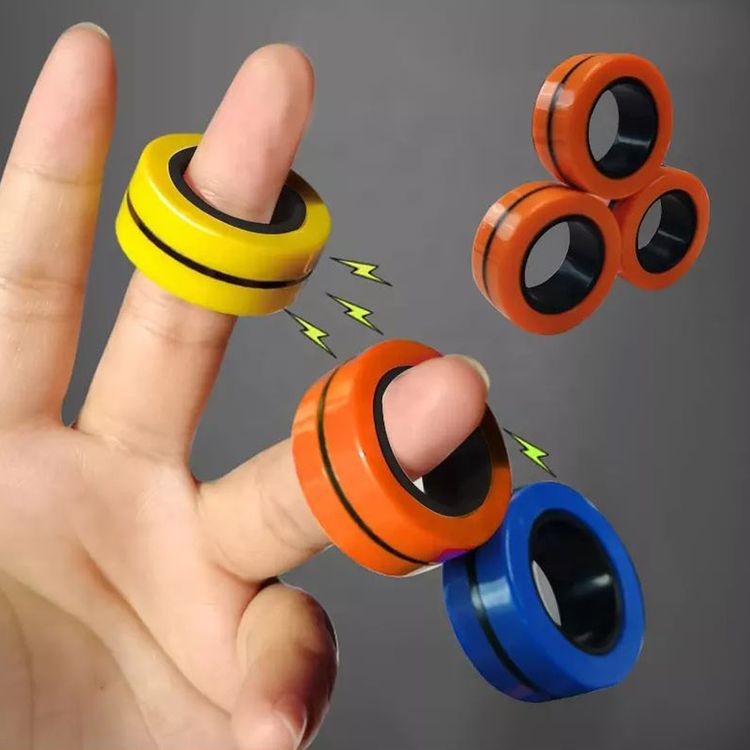 Магнитные кольца, цвет: зеленый, черный, оранжевый — картинка 2