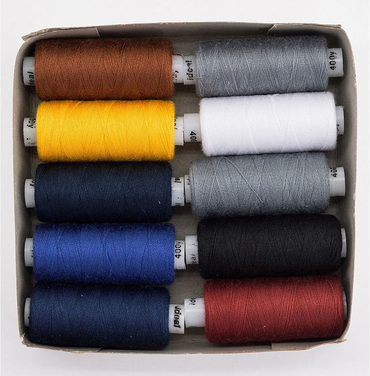 Набор бытовых ниток 40/2 джинс ассорти (10 шт.) — картинка 3