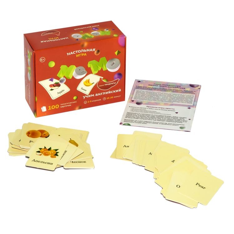 Игра настольная «Мемо. Учим английский. Продукты» — картинка 2
