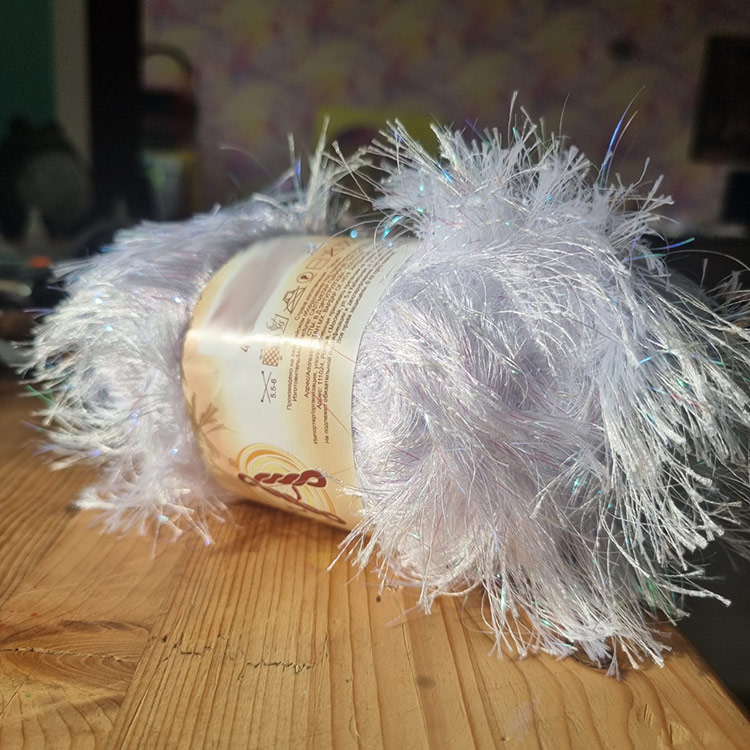 Пряжа Visantia TRAFKA SALUT (0067), молочный, 5 шт. по 200 г — картинка 2