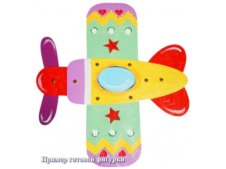 Мозаика «Цветочек и самолетик» (фигурки из картона) — картинка 3