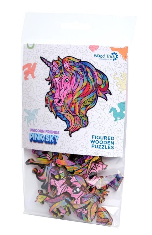 Деревянный пазл Wood Trick «Единорог: Розовое Небо» — картинка 3