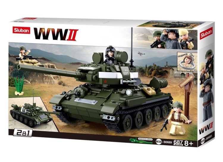 Конструктор «Вторая мировая война.Советский танк», 687 деталей — картинка 3