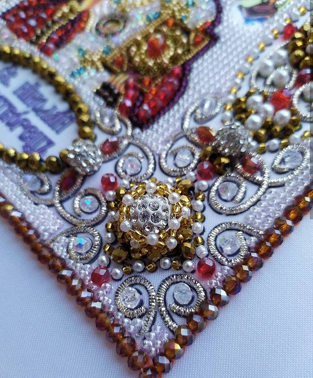 Вышивка Образа в каменьях «Николай Чудотворец» — картинка 3