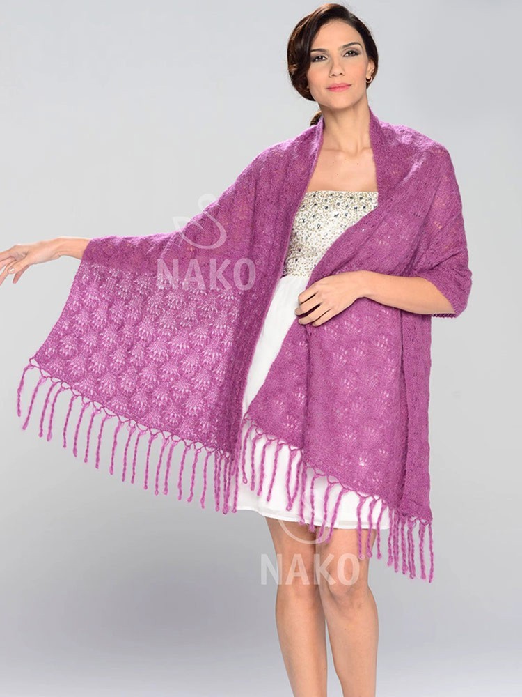 Пряжа NAKO King Moher (Нако Кинг мохер), (2927), василек, 5 шт. по 100 г — картинка 7